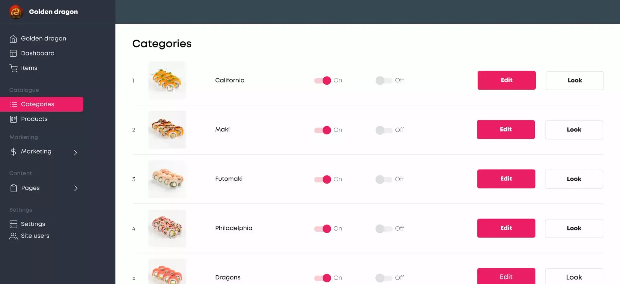 Панель адміністратора - скріншот проєкту 2