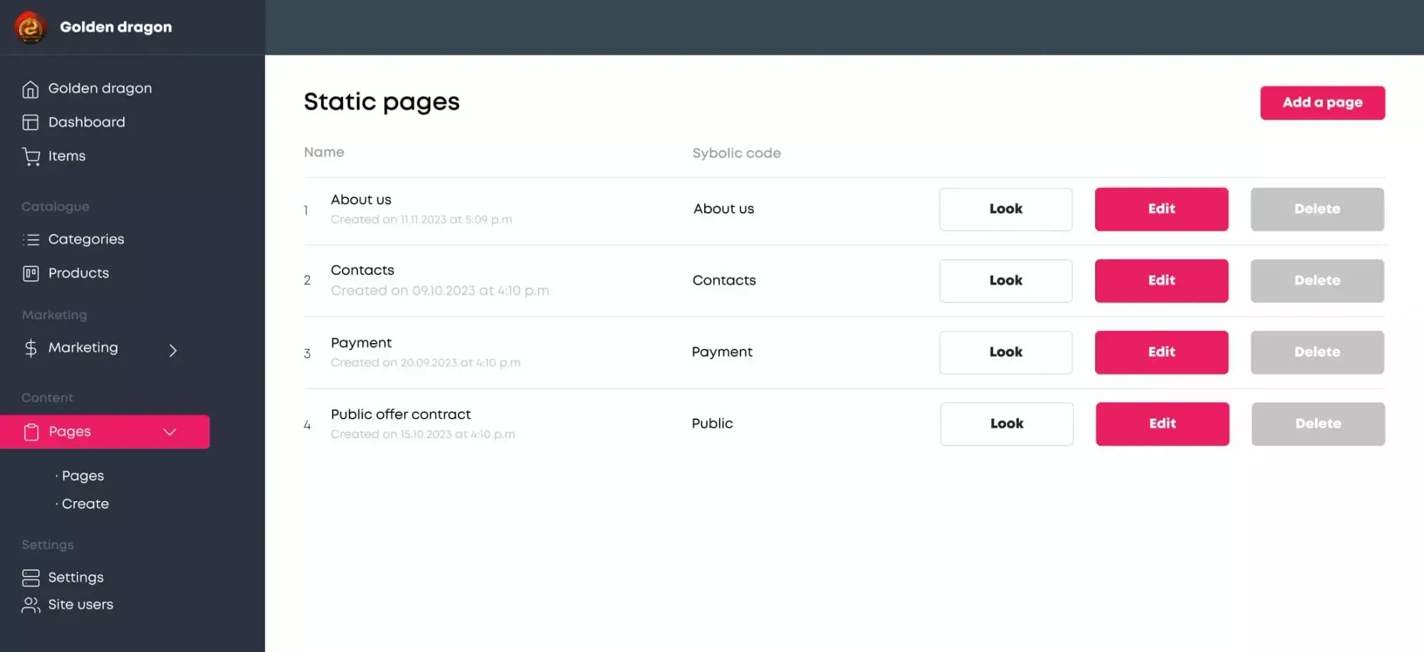Панель адміністратора - скріншот проєкту 4
