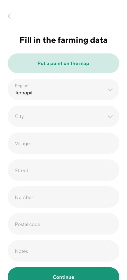 Registration and login - mobile interface 4