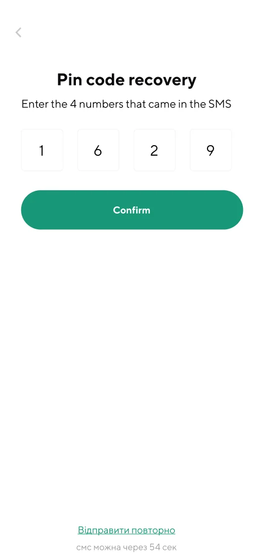 Registration and login - mobile interface 9