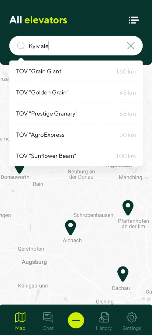 All elevators - mobile interface 3