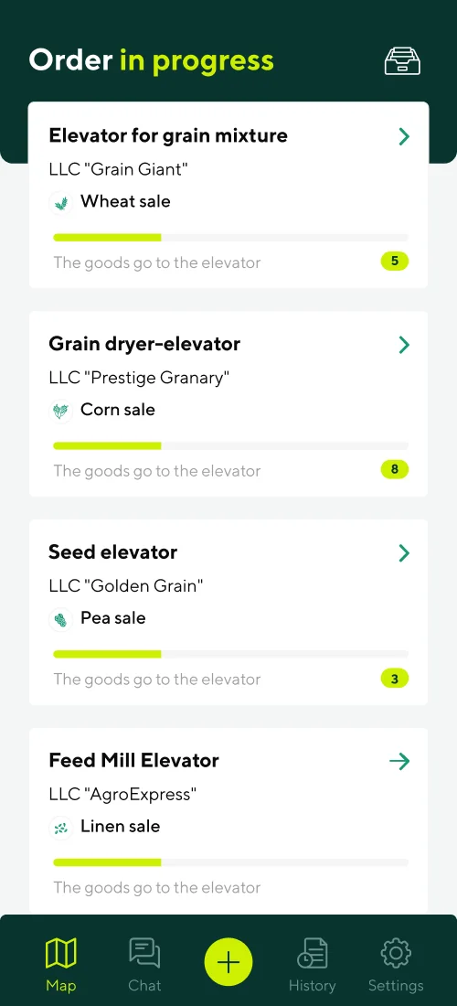 All chats and history - mobile interface 3
