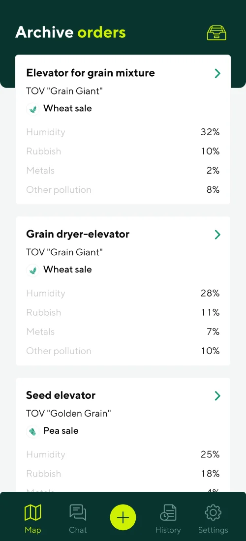 All chats and history - mobile interface 4