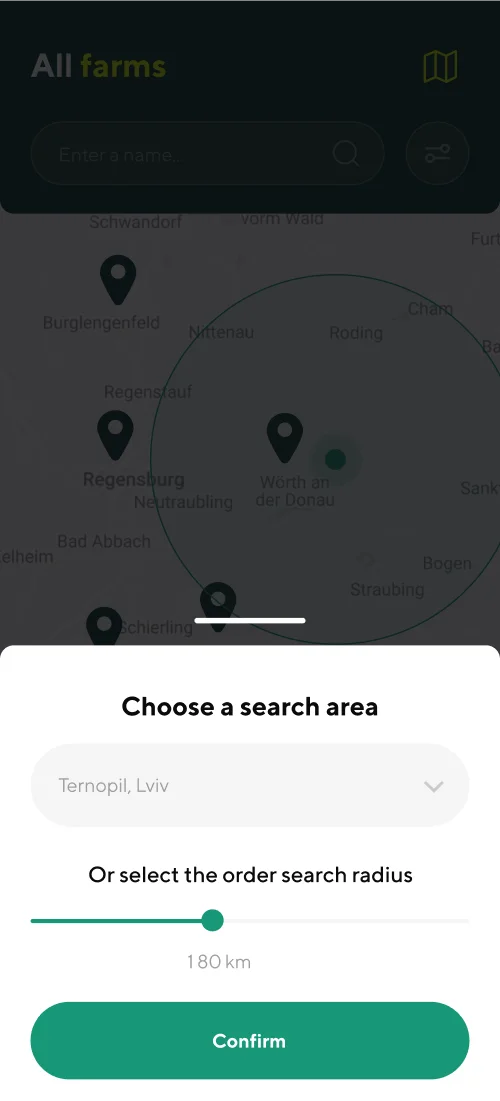 All farms - mobile interface 1