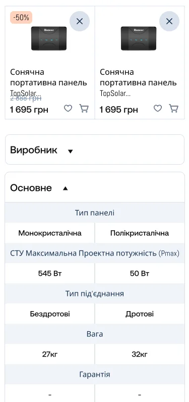 Мобільна версія - мобільний інтерфейс 5
