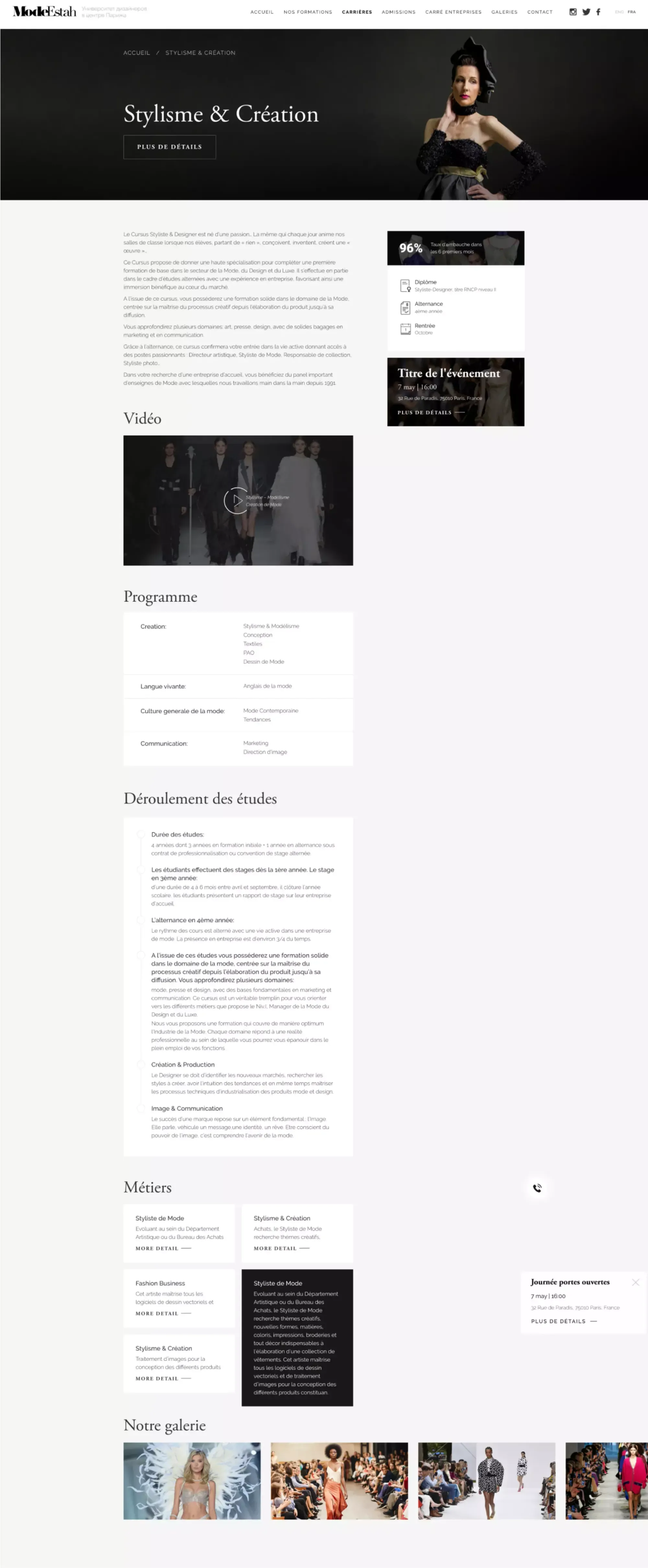 Course page - project screenshot 1
