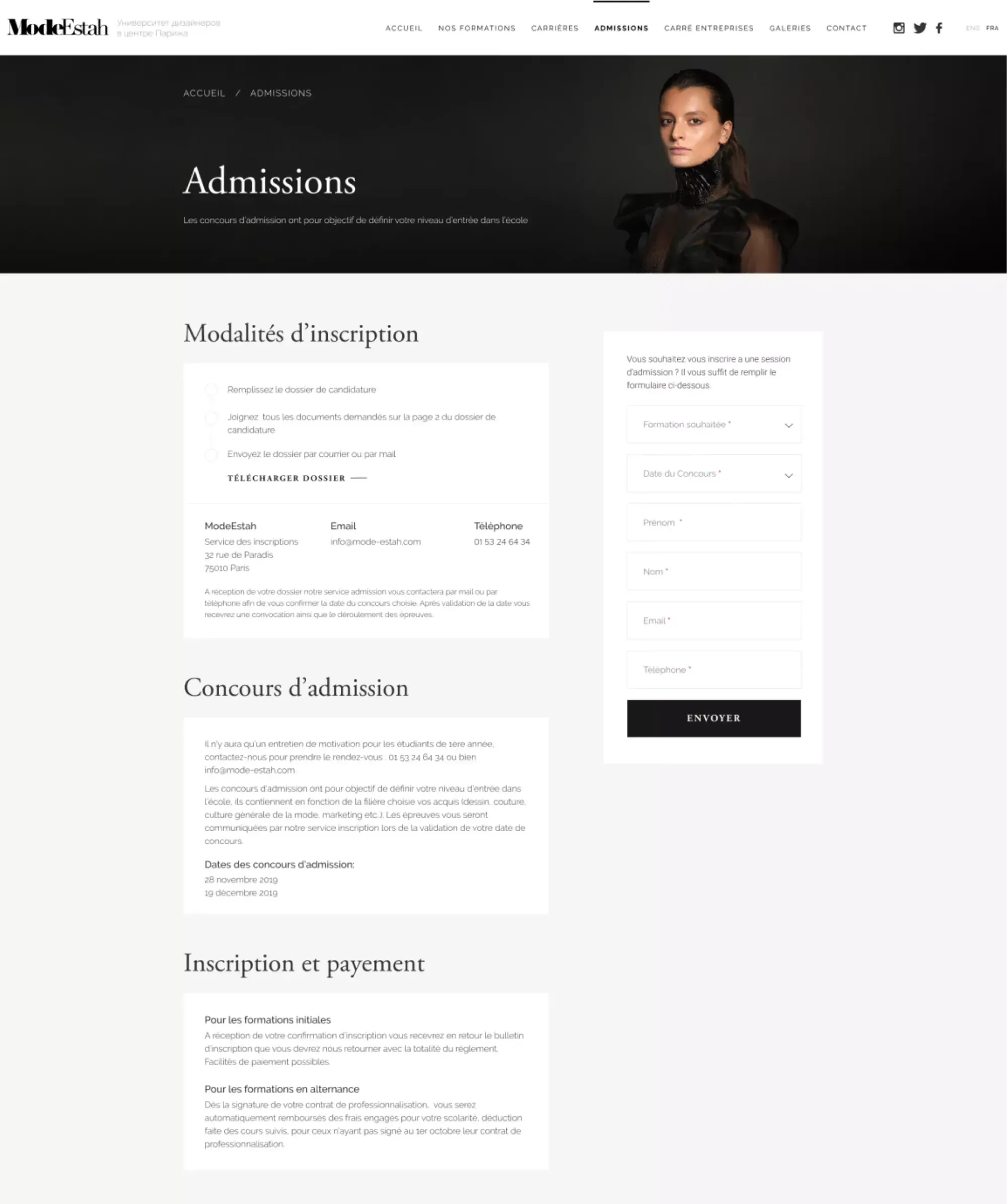 Admission conditions - project screenshot 1